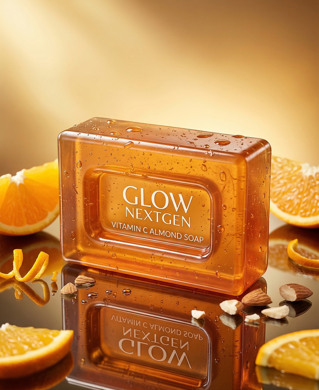 The Glow Next Gen Vitamin C Orange Peel & Almond Soap Bar – 0% Caustic Soda, Brightening