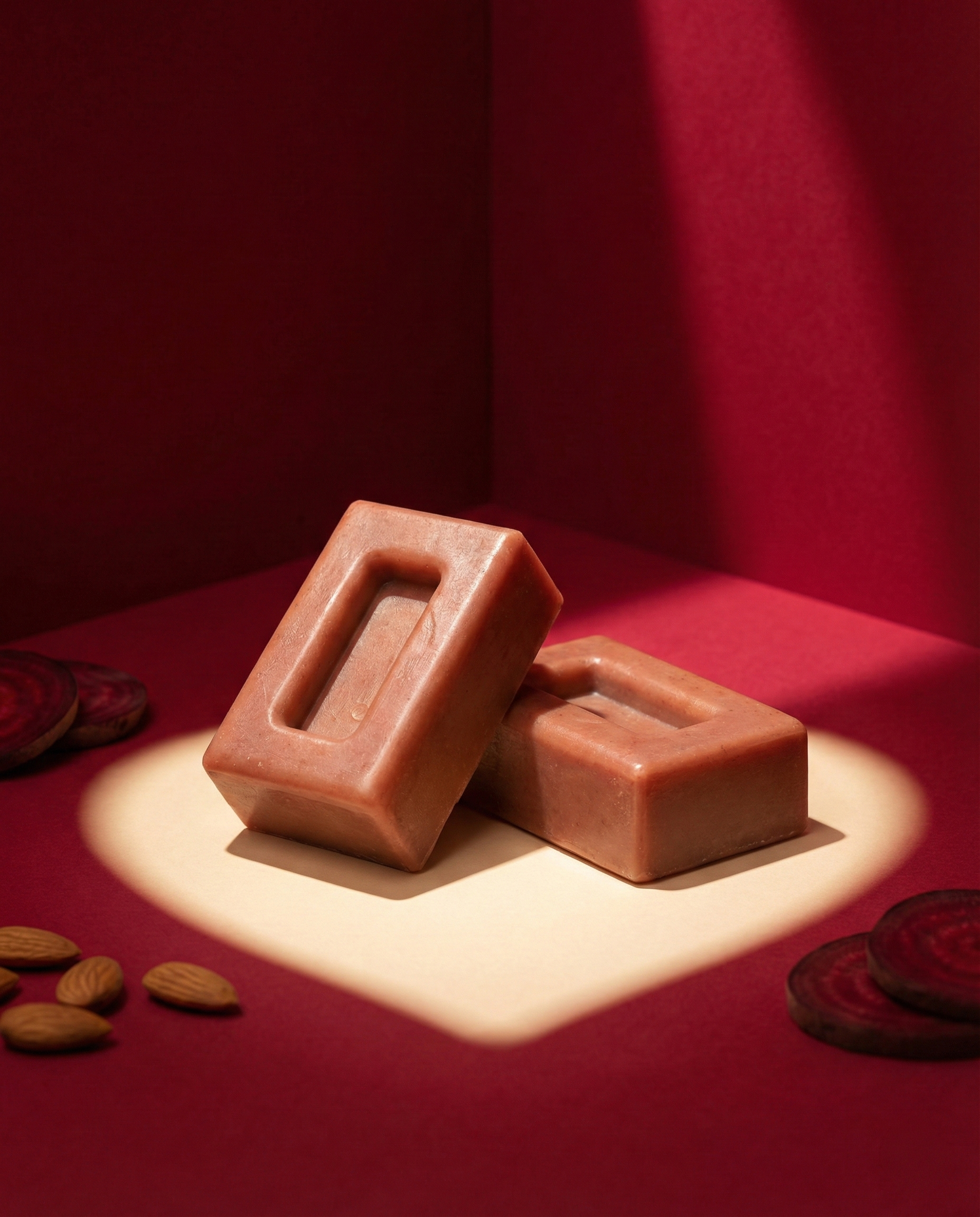 The Glow Next Gen Beetroot & Almond Handmade Soap Bar – 0% Caustic Soda, All Skin Types