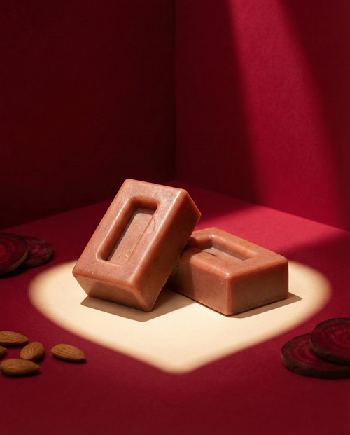 The Glow Next Gen Beetroot & Almond Handmade Soap Bar – 0% Caustic Soda, All Skin Types