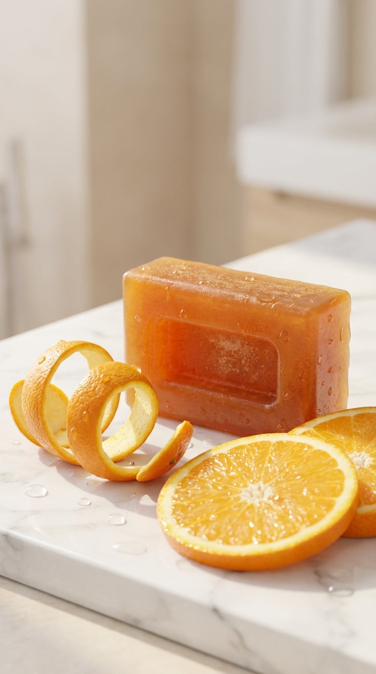 The Glow Next Gen Vitamin C Orange Peel & Almond Soap Bar – 0% Caustic Soda, Brightening