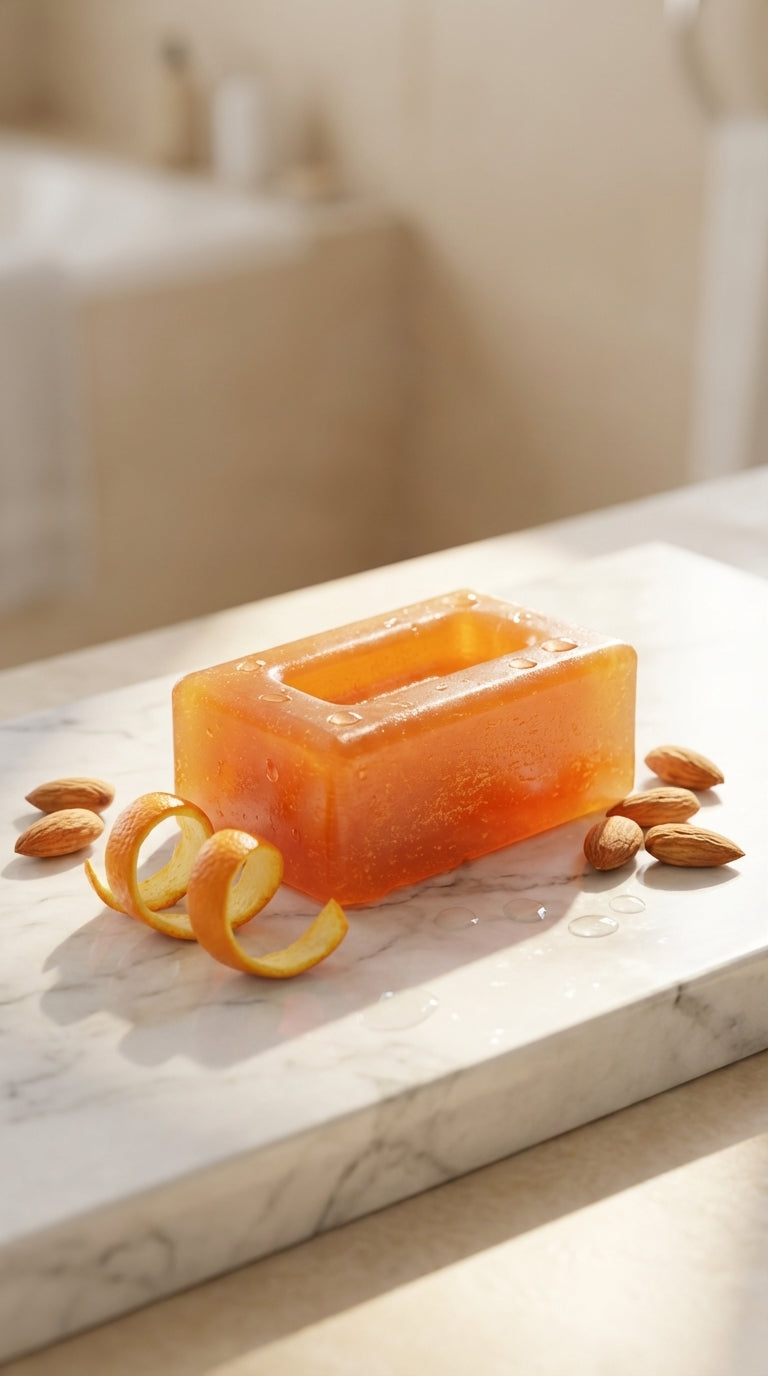 The Glow Next Gen Vitamin C Orange Peel & Almond Soap Bar – 0% Caustic Soda, Brightening