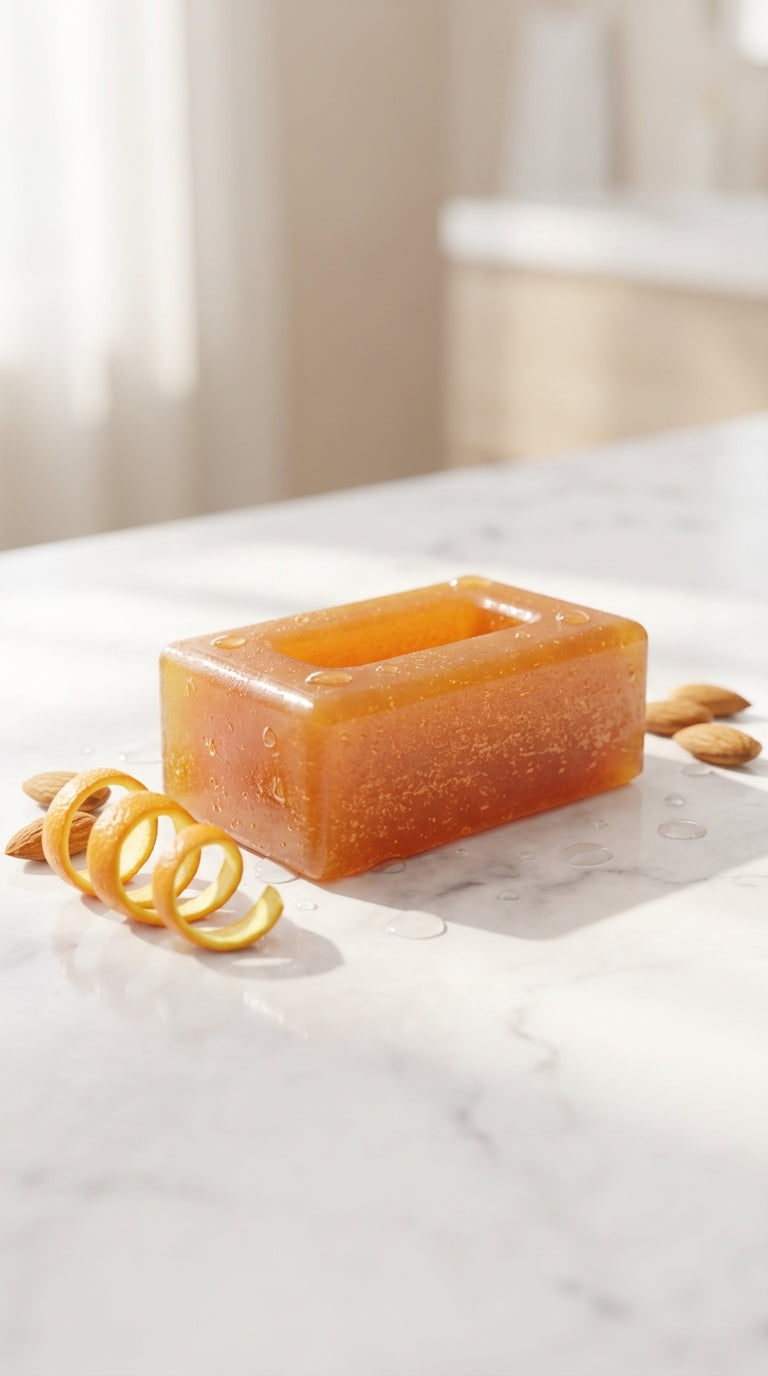 The Glow Next Gen Vitamin C Orange Peel & Almond Soap Bar – 0% Caustic Soda, Brightening