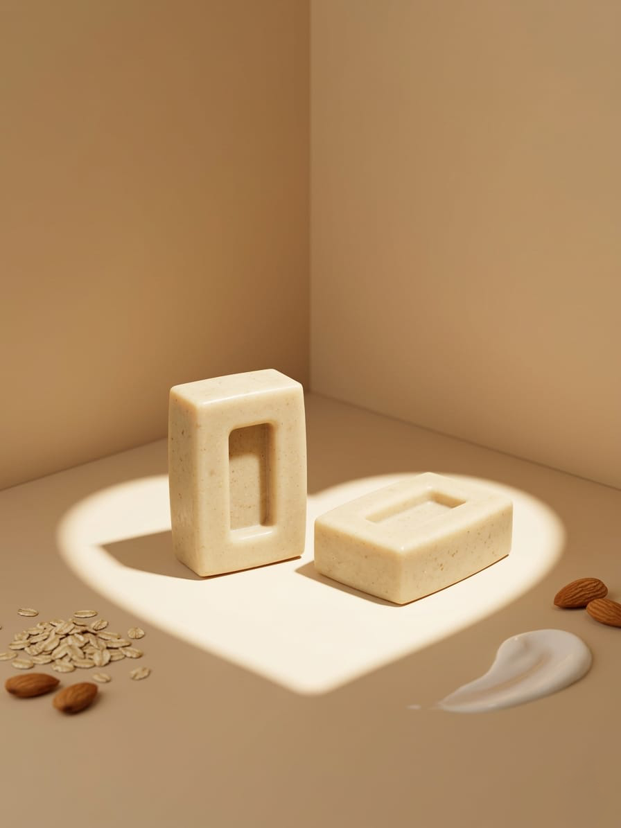 The Glow Next Gen Yogurt, Oat & Almond Milk Handmade Soap Bar – Gentle Exfoliation, Sensitive Skin