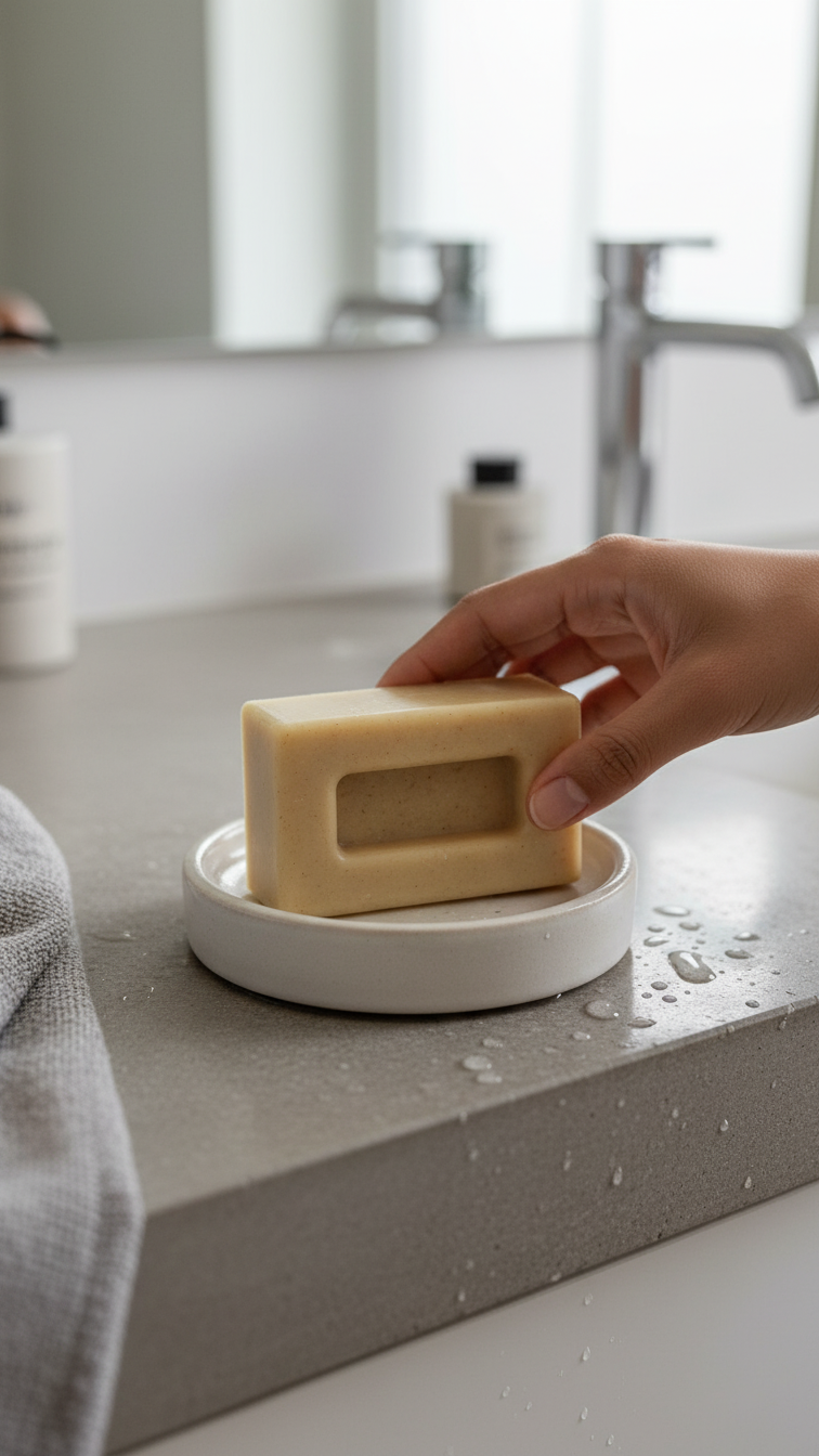 The Glow Next Gen Yogurt, Oat & Almond Milk Handmade Soap Bar – Gentle Exfoliation, Sensitive Skin