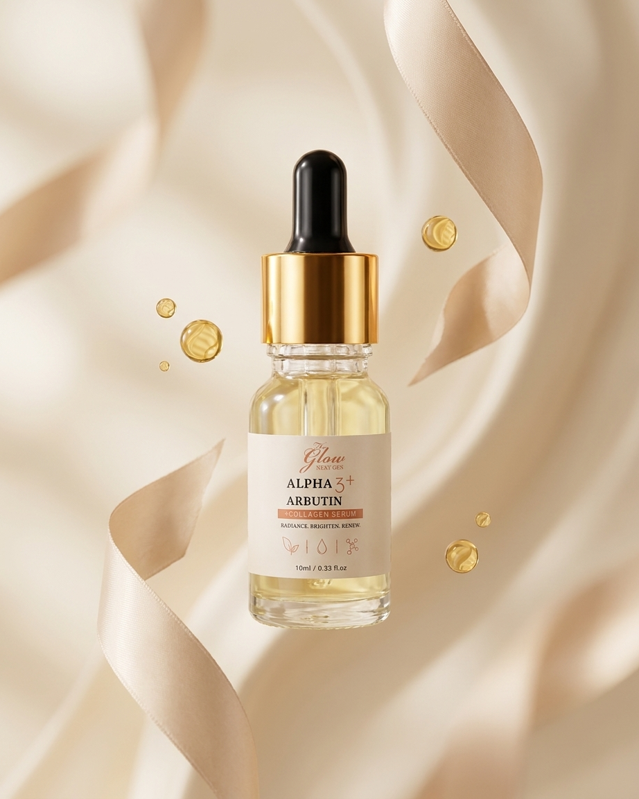 The Glow Next Gen Alpha Arbutin 3+ Collagen Brightening Serum – 10ml, Dark Spot Corrector