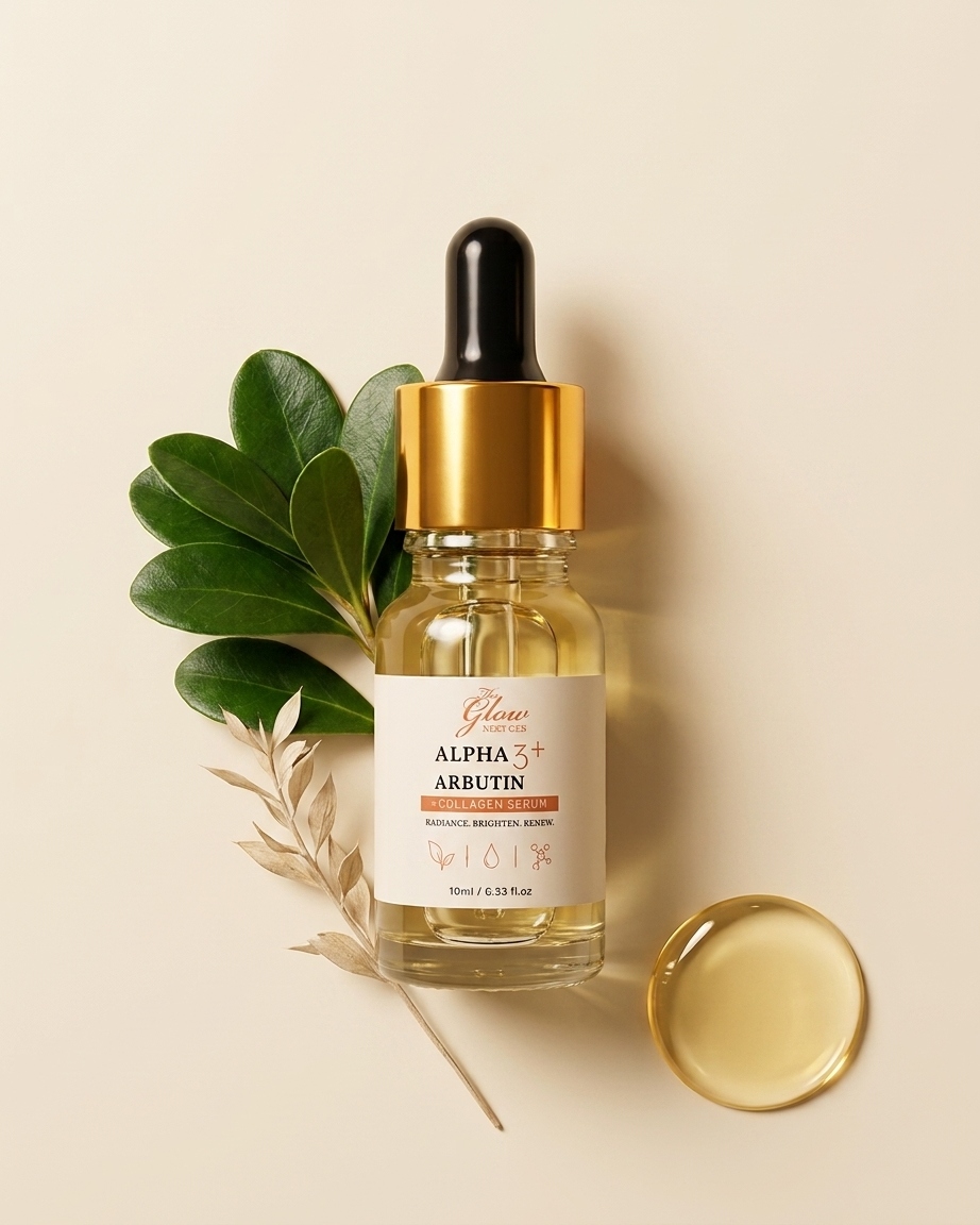 The Glow Next Gen Alpha Arbutin 3+ Collagen Brightening Serum – 10ml, Dark Spot Corrector