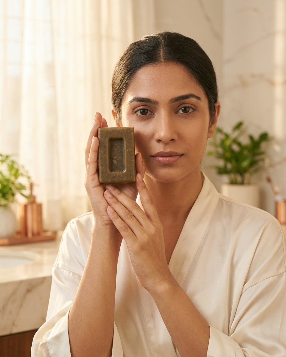 The Glow Next Gen Neem & Almond Handmade Soap Bar – Purifying, Antioxidant, All Skin Types